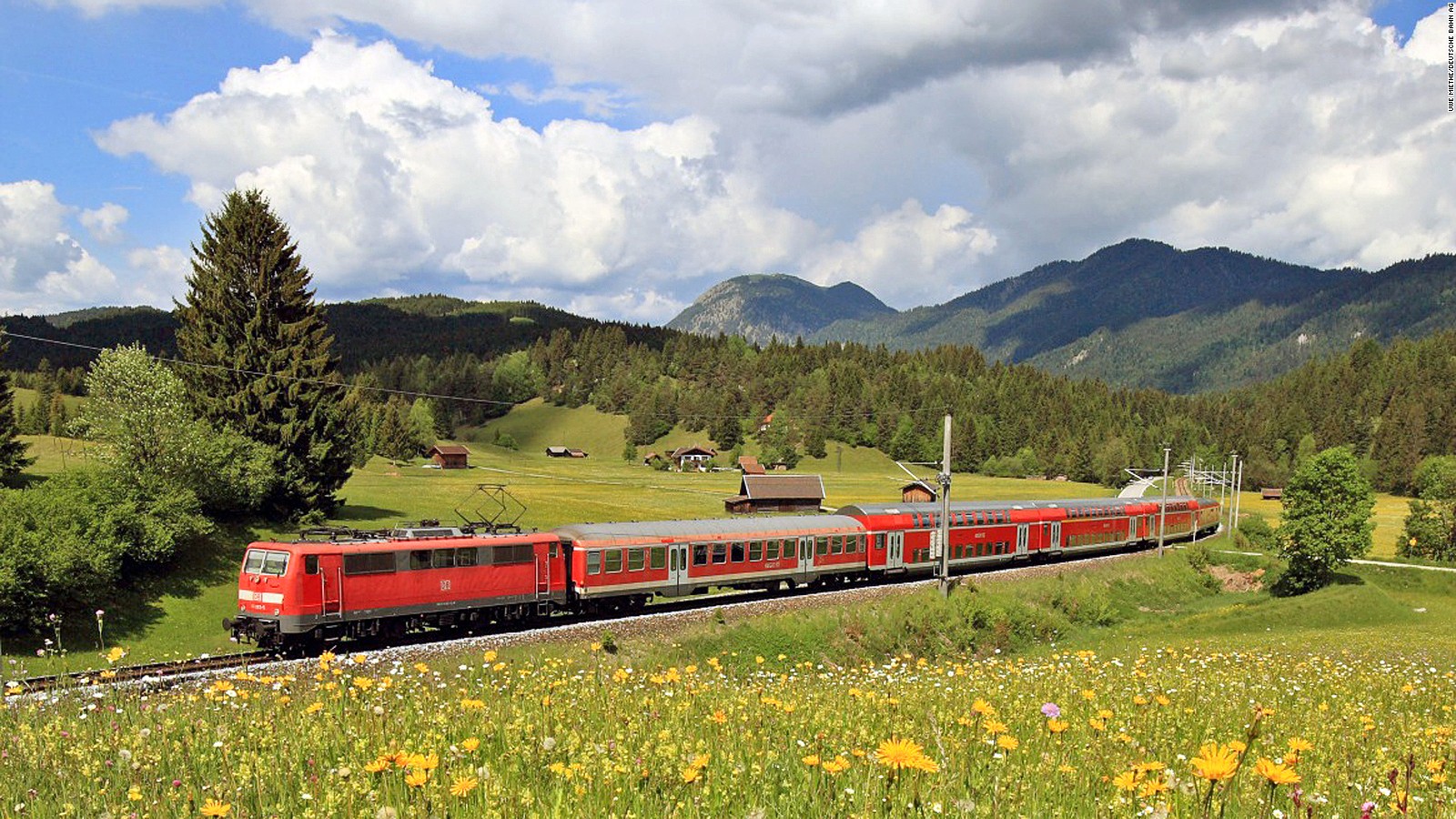 Поезд 24. Train Live. Germany Railway System. German Railway Landscapes. Train 24,07.2009.