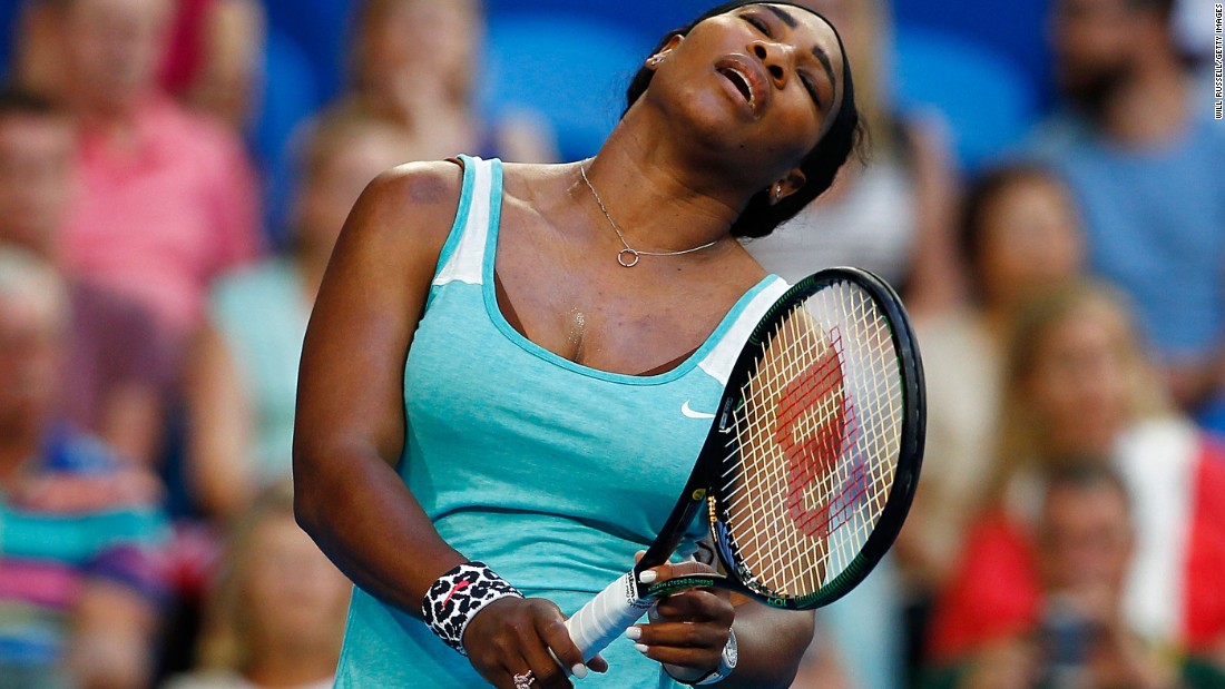 Williams looks crestfallen as she reflects on a point that got away.