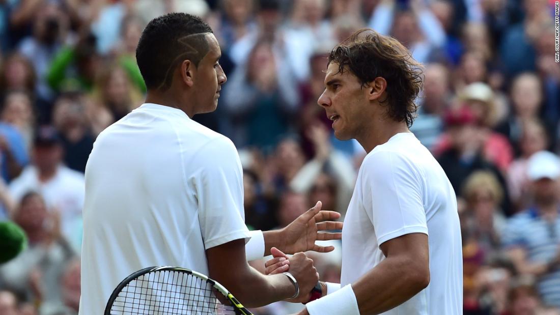Perhaps his most memorable win came against Rafael Nadal at Wimbledon in 2014. Kyrgios -- a former junior No. 1 -- prevailed in four sets at the All England Club. 