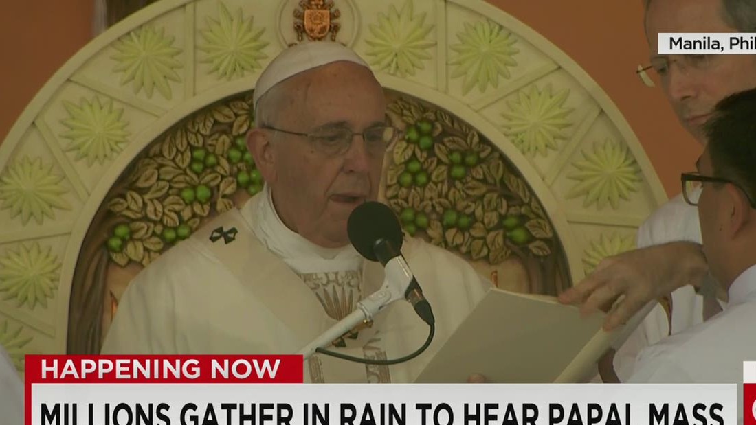 Philippine Papal Mass one of the largest - CNN Video