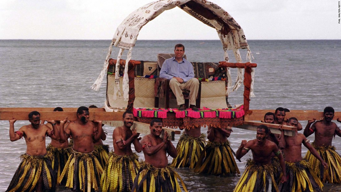In October 1998, Prince Andrew -- pictured here on a state visit to Fiji that November -- implied in an interview with the Mirror that Buckingham Palace aides had been misleading the media routinely &quot;for the last 20 years&quot; about the royal family. The Queen was reportedly furious at her son, who later backpedaled on his comments.