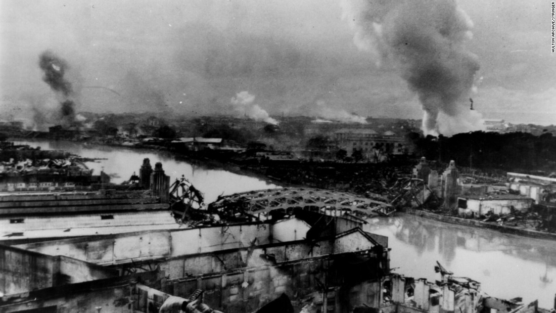 The European Jews escaped the throes of the Nazis only to face another bloody war under Japanese occupation. Manila burned following the bombing by the Japanese forces on February 27, 1945. The battle for Manila was one of the bloodiest on the Pacific front. 