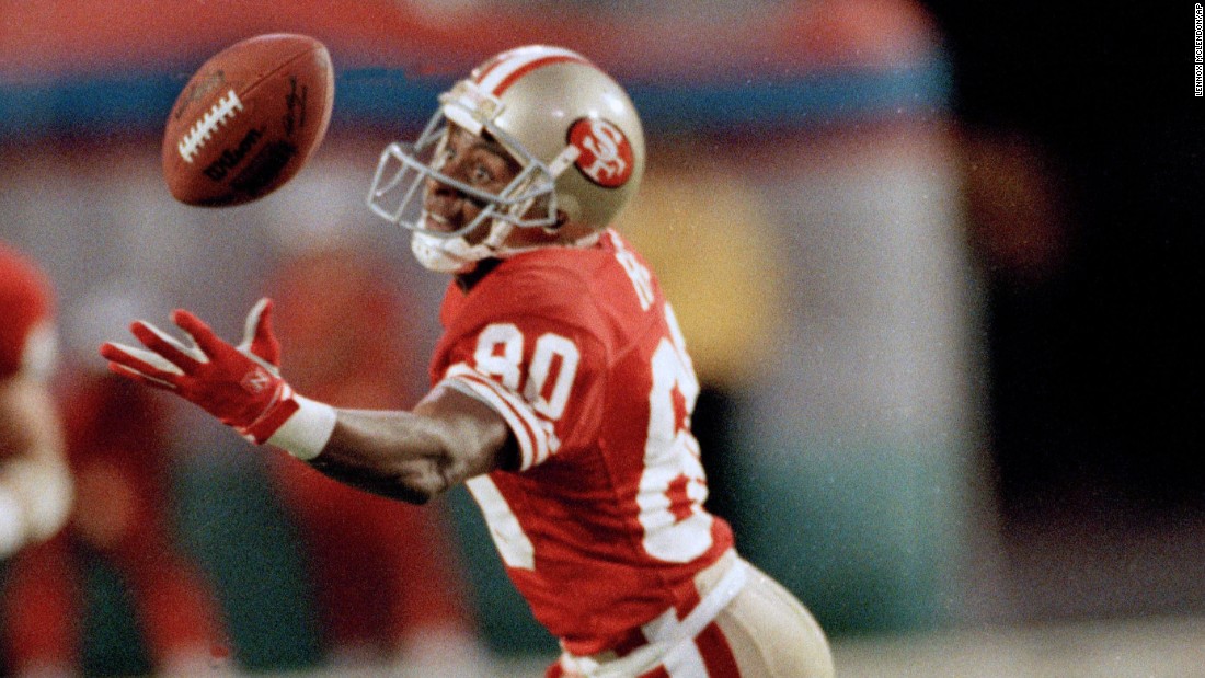 &lt;strong&gt;Most receiving yards in a Super Bowl:&lt;/strong&gt; San Francisco wide receiver Jerry Rice was named Super Bowl MVP in 1989 after he caught 11 balls for a record 215 yards against Cincinnati. The Hall of Famer also holds Super Bowl records for most points and most touchdowns in a career. He scored eight touchdowns over four Super Bowls.