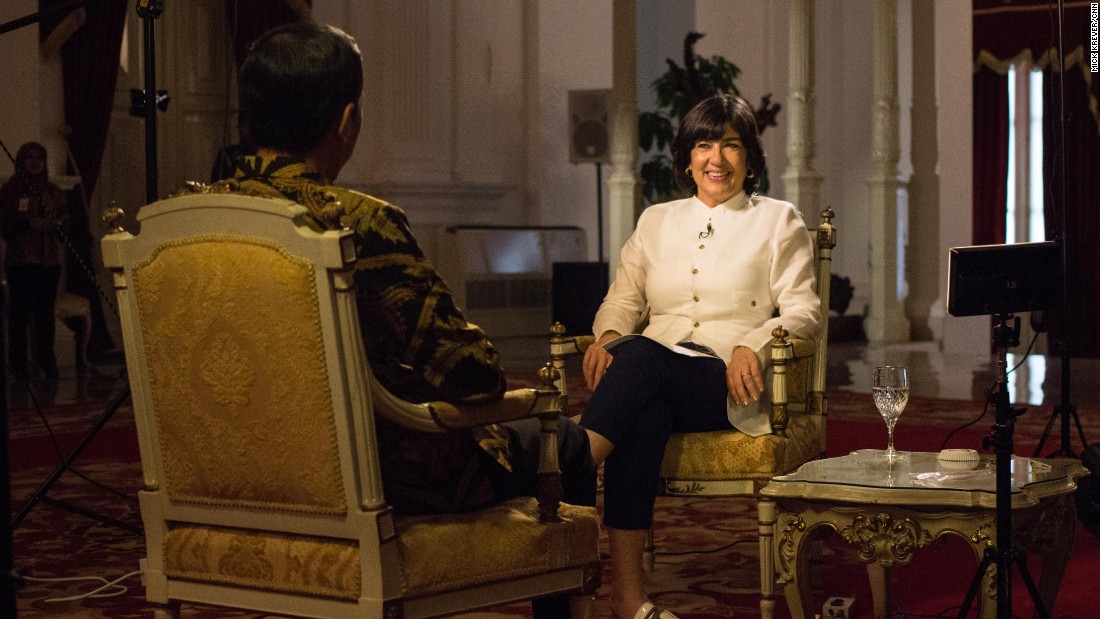 The President and Amanpour sat down for an interview at the Merdeka Presidential Palace, a vestige of the country&#39;s time as a Dutch colony.
