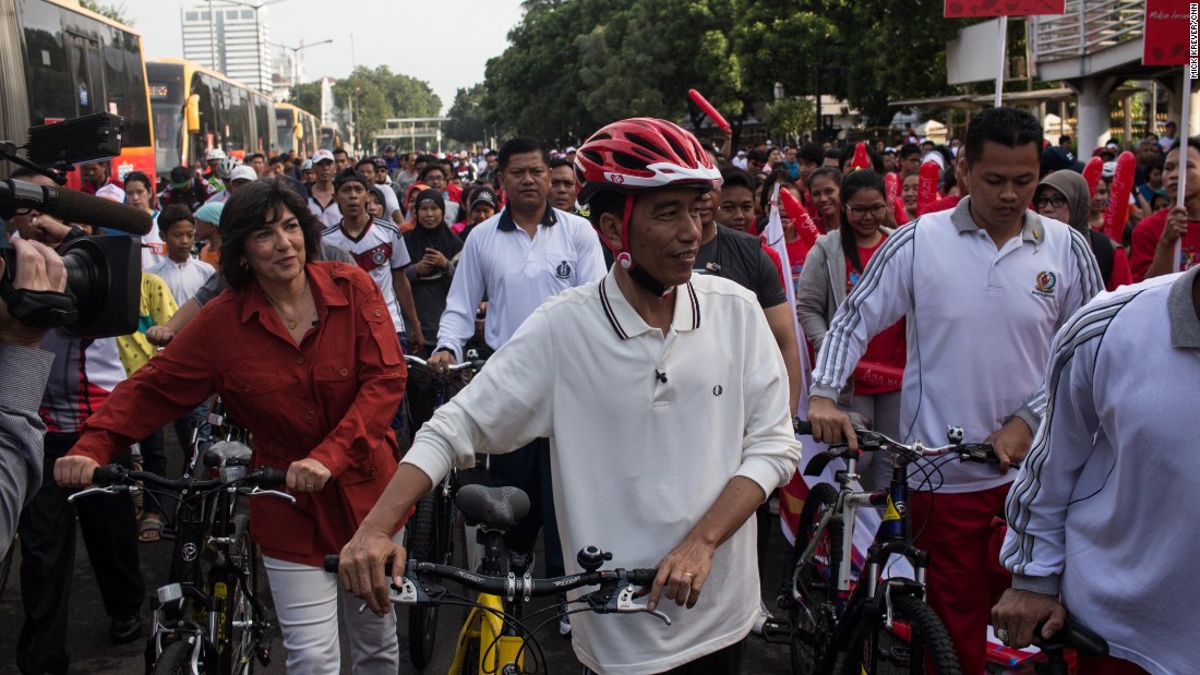 Jokowi has made the &quot;blusukan&quot; -- or unannounced visit -- a trademark of his political brand. He began the tradition as mayor of the central-Javanese city of Surakarta, known as Solo.&lt;br /&gt;&lt;br /&gt;&quot;Blusukan [means to] go to the people, go to the ground,&quot; Jokowi told Amanpour. &quot;We check our program, we consult our program, and we must know the real situation [on] the ground.&quot;&lt;br /&gt;&lt;br /&gt;It is a rare sight for any world leader, let alone one who leads a country with a history of violent separatist movements.