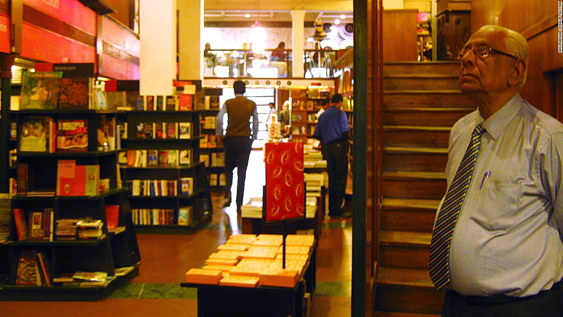 Established in 1920, Oxford Bookstore on Park Street offers the city&#39;s widest range of Indian and international titles. Mr. Motwani (front right) is an in-house consultant who has been with the bookstore for more than 60 years. He offers suggestions on what to read.