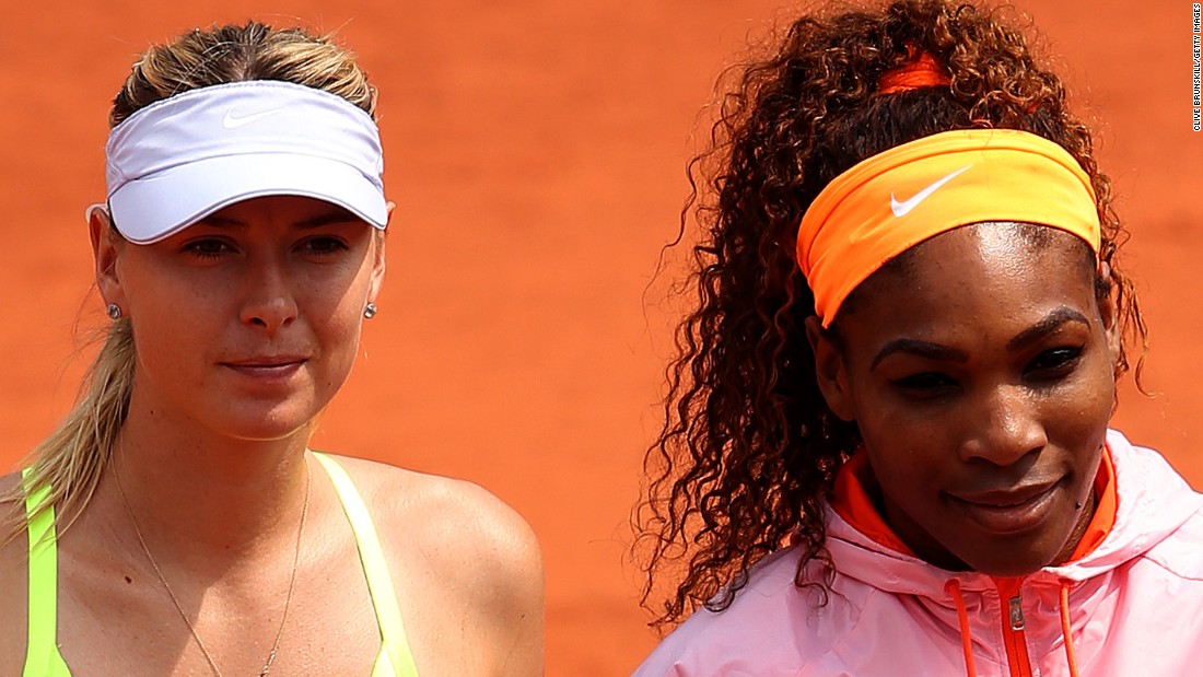The top two in the women&#39;s game will be meeting in Saturday&#39;s final after Maria Sharapova, left, and Serena Williams won their semifinals in straight sets. 