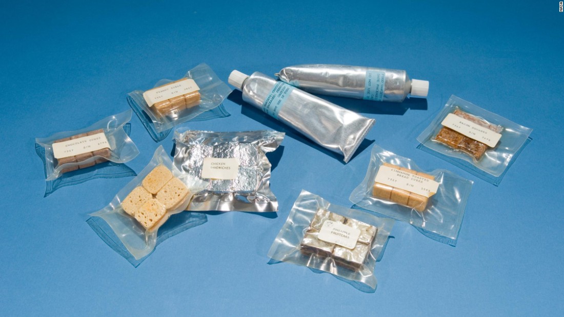 Early space food from the Mercury and Gemini missions (1961-1969), including meals served in toothpaste-style aluminum tubes and gelatin-covered cubes, which were &quot;almost universally despised&quot; by astronauts, according to NASA.