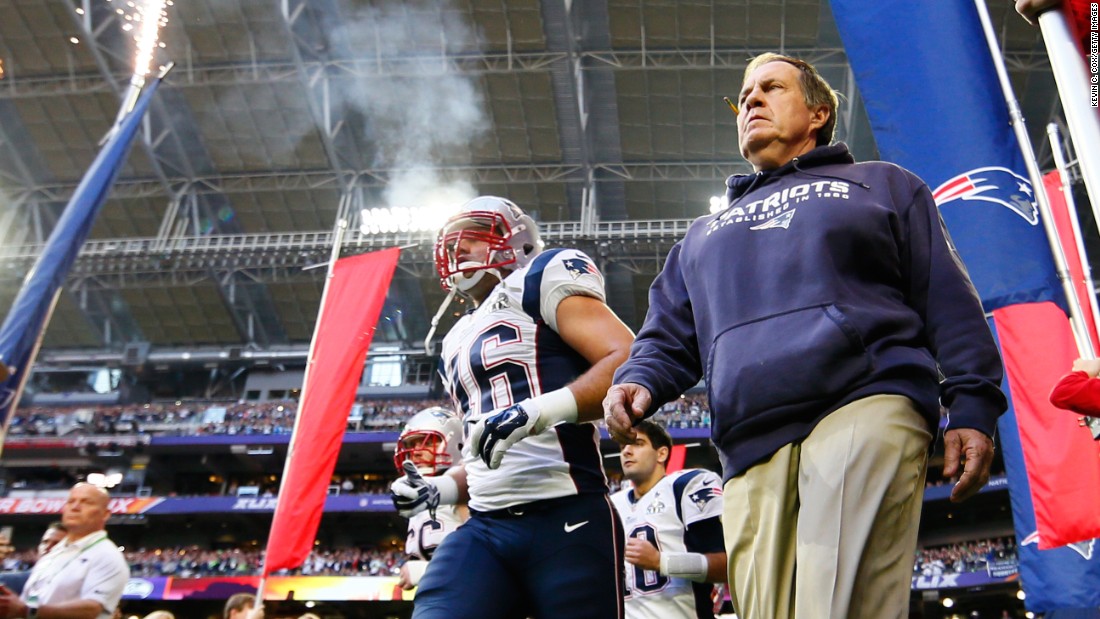 Belichick and the Patriots take the field.
