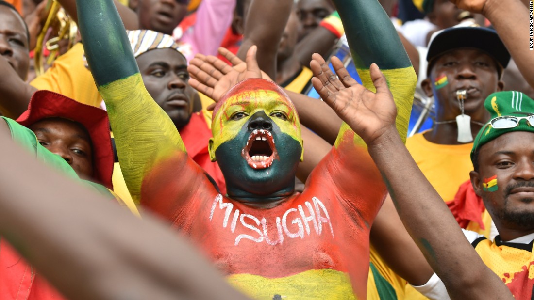 Ghana fans were left to celebrate after seeing their side thrash Guinea 3-0 in the Africa Cup of Nations quarterfinals.  