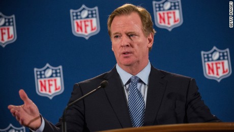 NFL Commissioner Roger Goodell says the league is making a commitment to women in executive jobs.