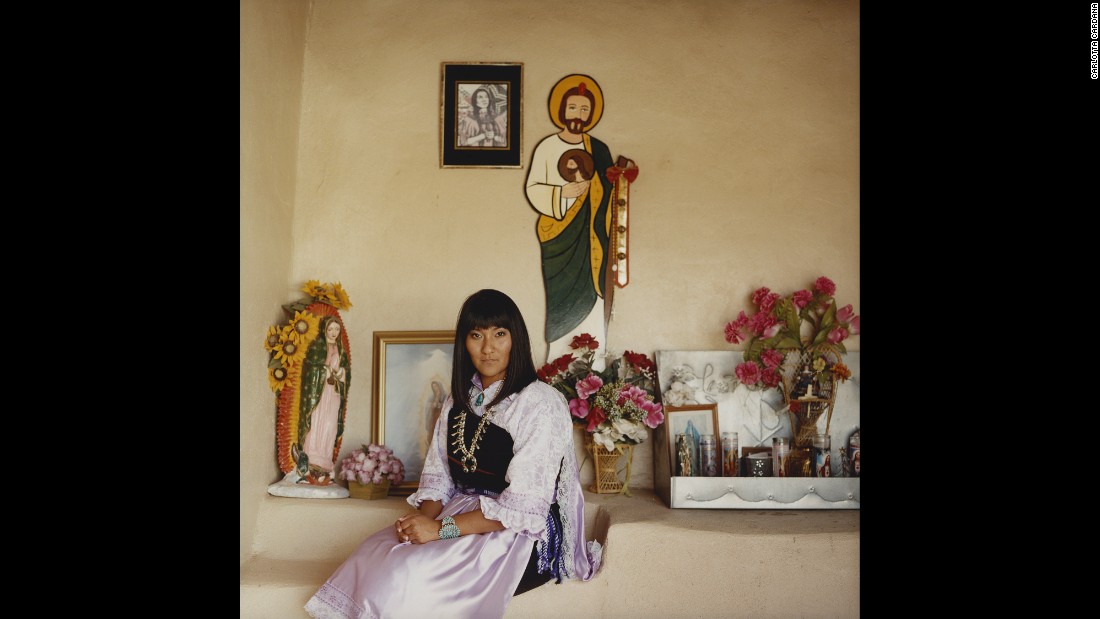 Heather Abeita, 23, is photographed by the Catholic church in her New Mexico village. She is trying to pass a land and wildlife preservation bill on the Isleta Reservation. &quot;Agriculture is extremely important in my tribe not only for sustainability, but also for religious purposes,&quot; she said in &quot;Red Road.&quot; &quot;The corn is very sacred to us, and we need a place to grow it and provide it to our own people.&quot;