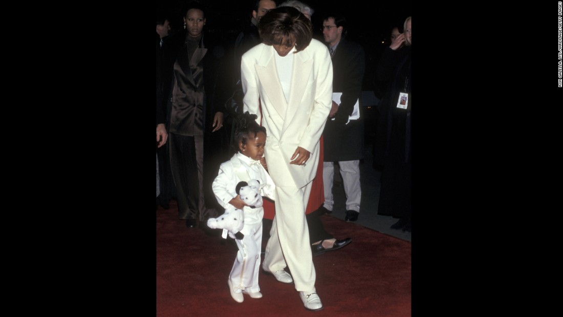 Bobbi Kristina, 3, accompanies her mother to the premiere of &quot;The Preacher&#39;s Wife&quot; in 1996.