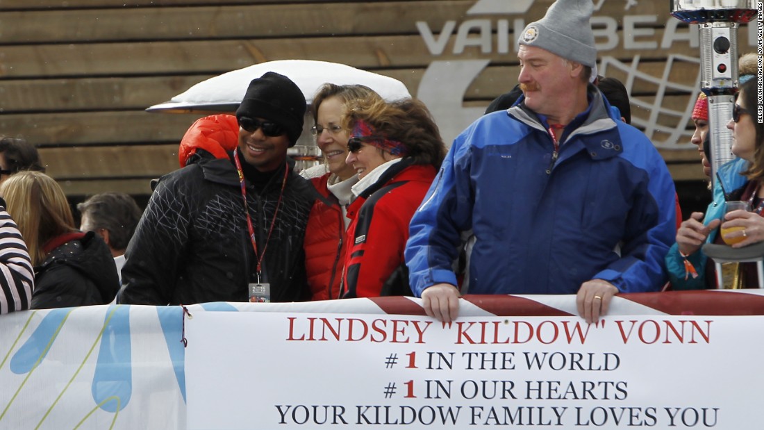 The golfer was also a regular on the slopes to cheer on the 2010 Olympic champion.