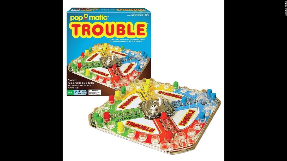Trouble was introduced in the 1960s and was particularly popular in certain houses for its push-down dice popper.