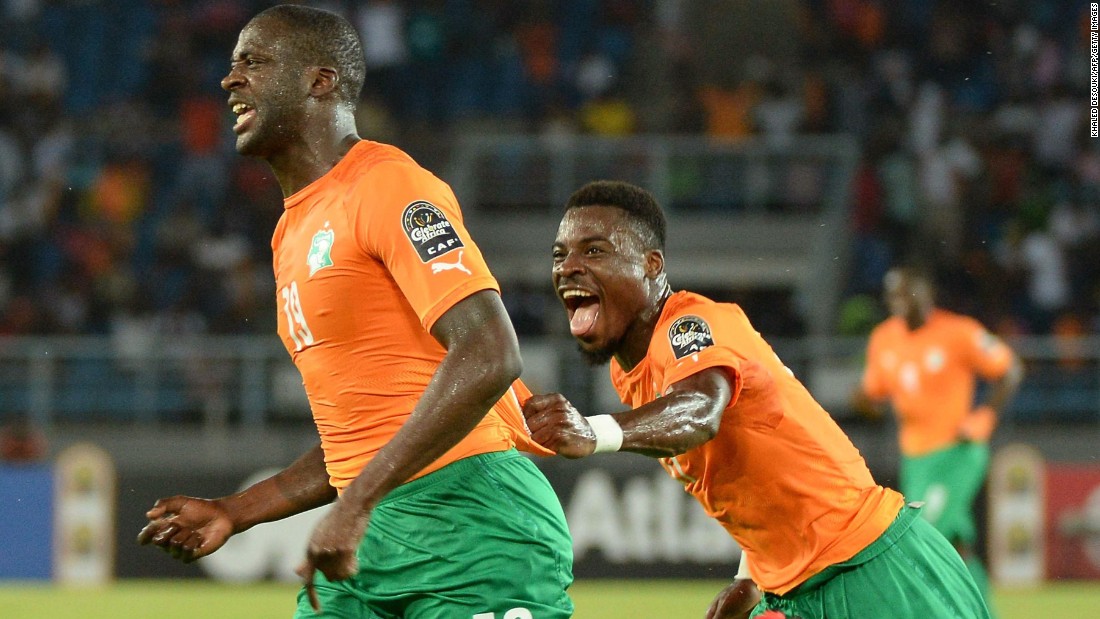 Manchester City midfielder Yaya Toure scored a stunning opener to put Ivory Coast ahead, rifling home an unstoppable shot from the edge of the area.