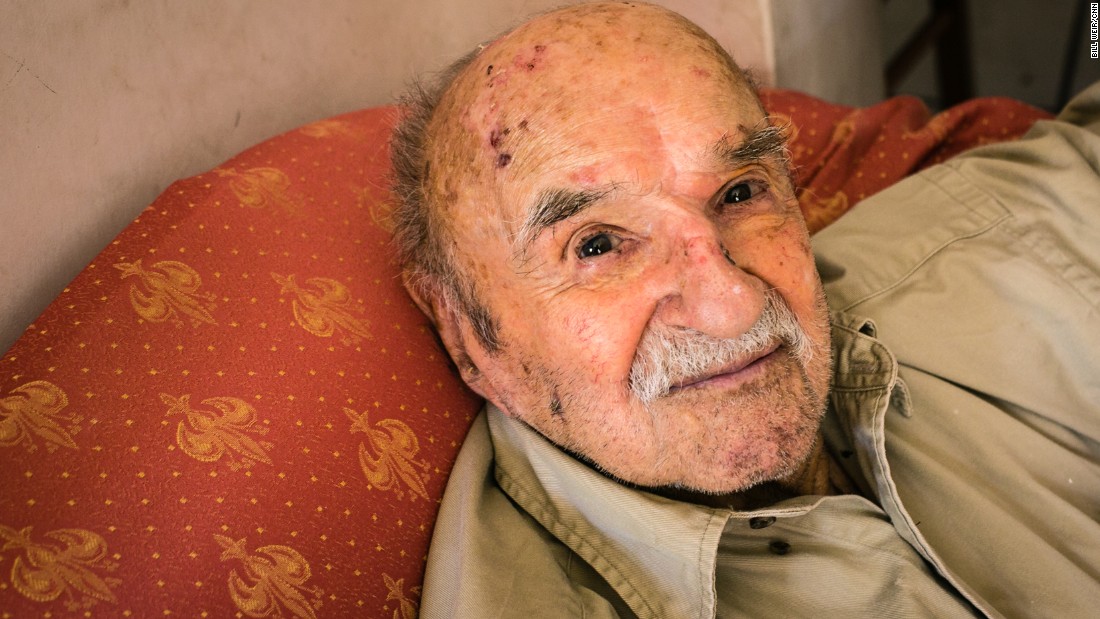 Konstantinos Spanos, 101, says the key to long life is modesty in everything, including &quot;food, women and entertainment.&quot; He reads five hours a day.