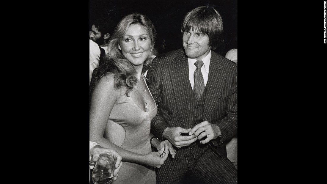 Linda Thompson, who became Jenner&#39;s second wife, accompanies Jenner at the New York premiere of the movie &quot;Can&#39;t Stop the Music&quot; in June 1980. Jenner appeared in the movie, which was a huge dud and won the first Razzie award for worst picture.