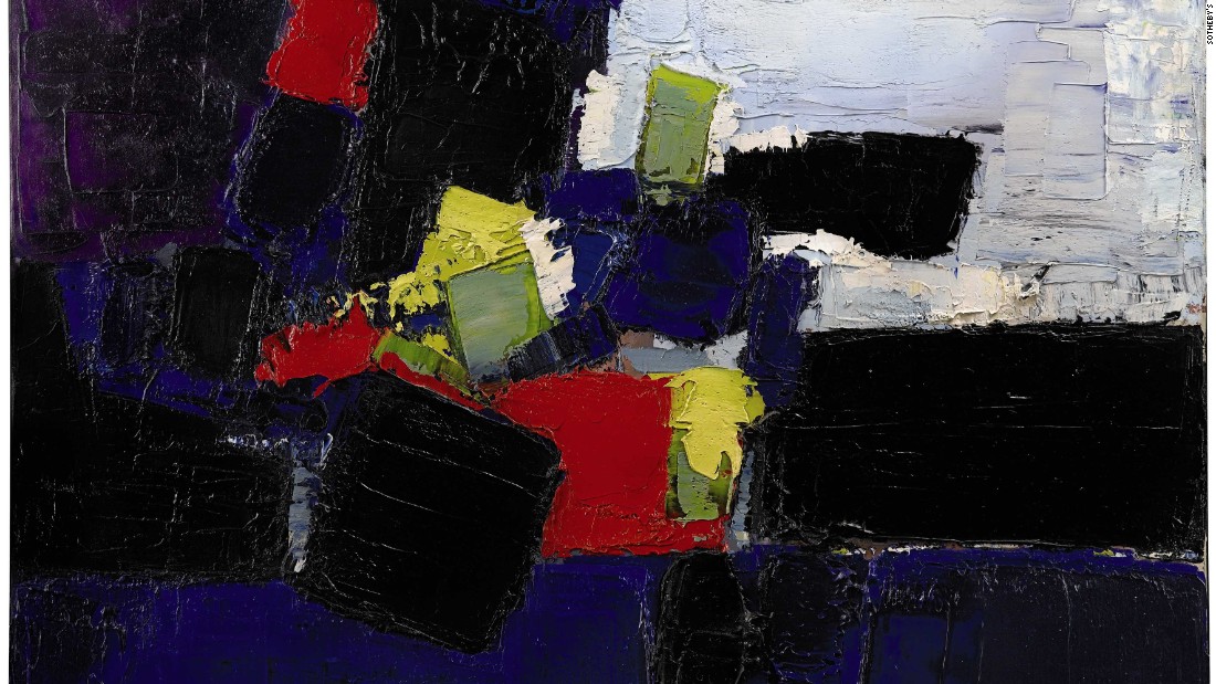 Nicolas de Stael &quot;Footballeurs&quot; may appear abstract, but it actually depicts the first ever match played under floodlights in France in 1952.