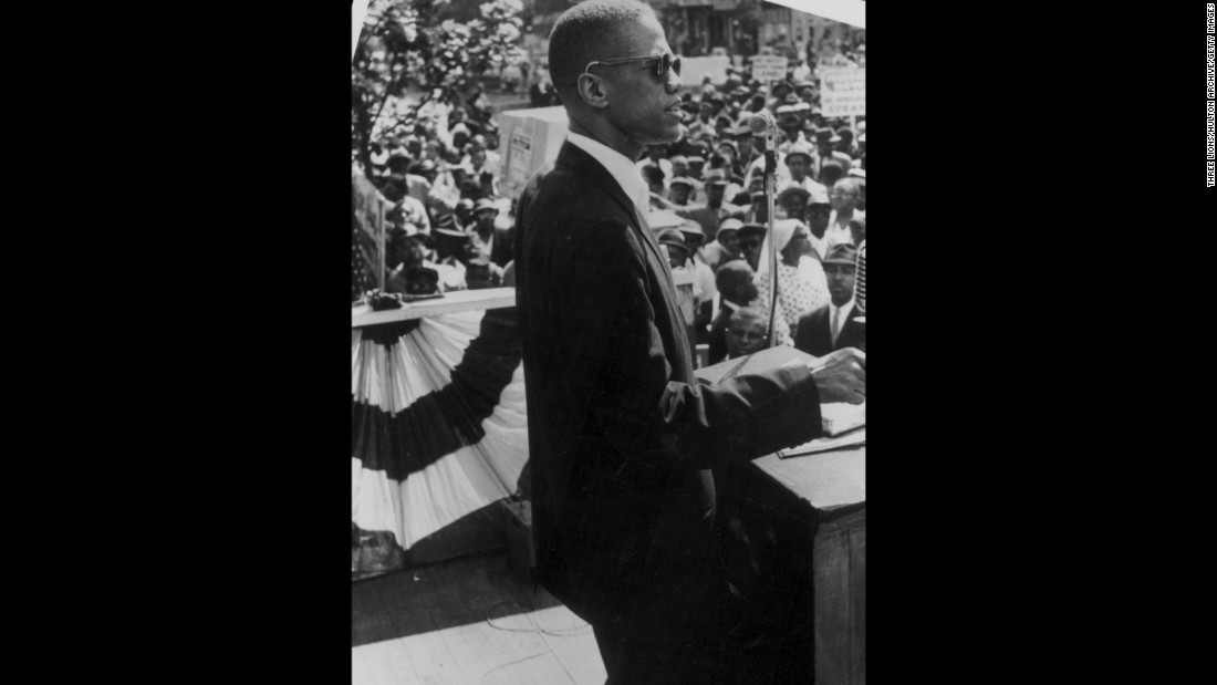 Malcolm X would frequently speak on street corners in Harlem and preach to crowds. 