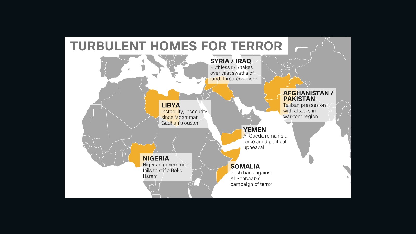 Turbulent Nations On Frontlines Of Terror Fight CNN   150217125509 Map Turbulent Nations Terror Fight Full 169 