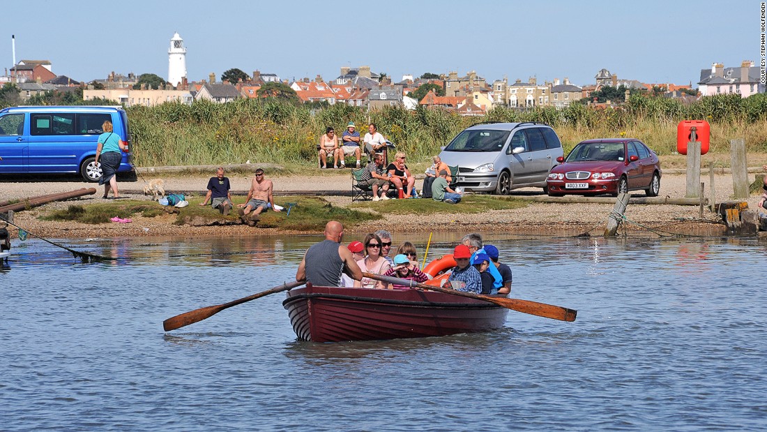 The Walberswick is the UK&#39;s only remaining rowed ferry. The boat is operated by one rower and carries 11 people, each of whom pay around 50 cents to make the five-minute journey. 