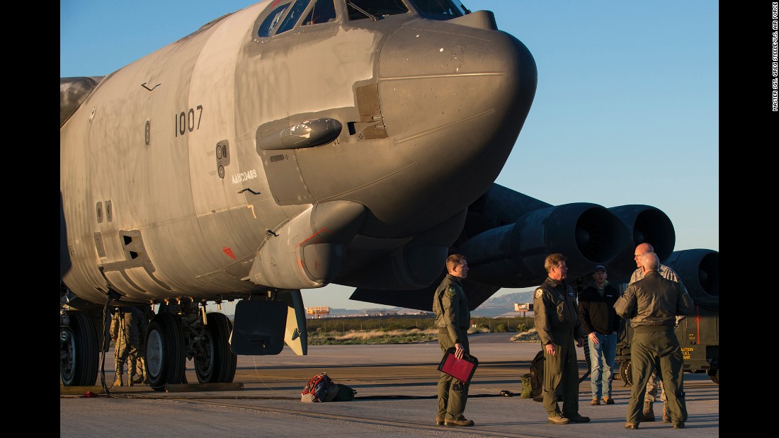 Crew members arrive to perform a taxi test on Ghost Rider at the Boneyard (formally the 309th Aerospace Maintenance and Regeneration Group) at Davis-Monthan AFB on February 12.
