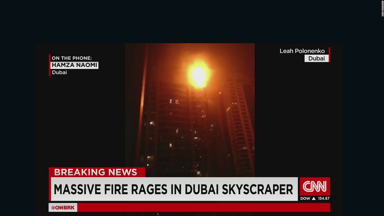 Massive fire rips through Dubai skyscraper - CNN Video