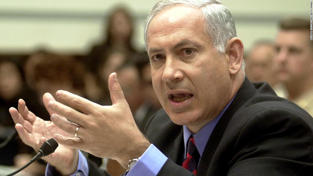 Netanyahu testifies before a US House committee on September 20, 2001. The committee was conducting hearings on terrorism following the September 11 attacks.