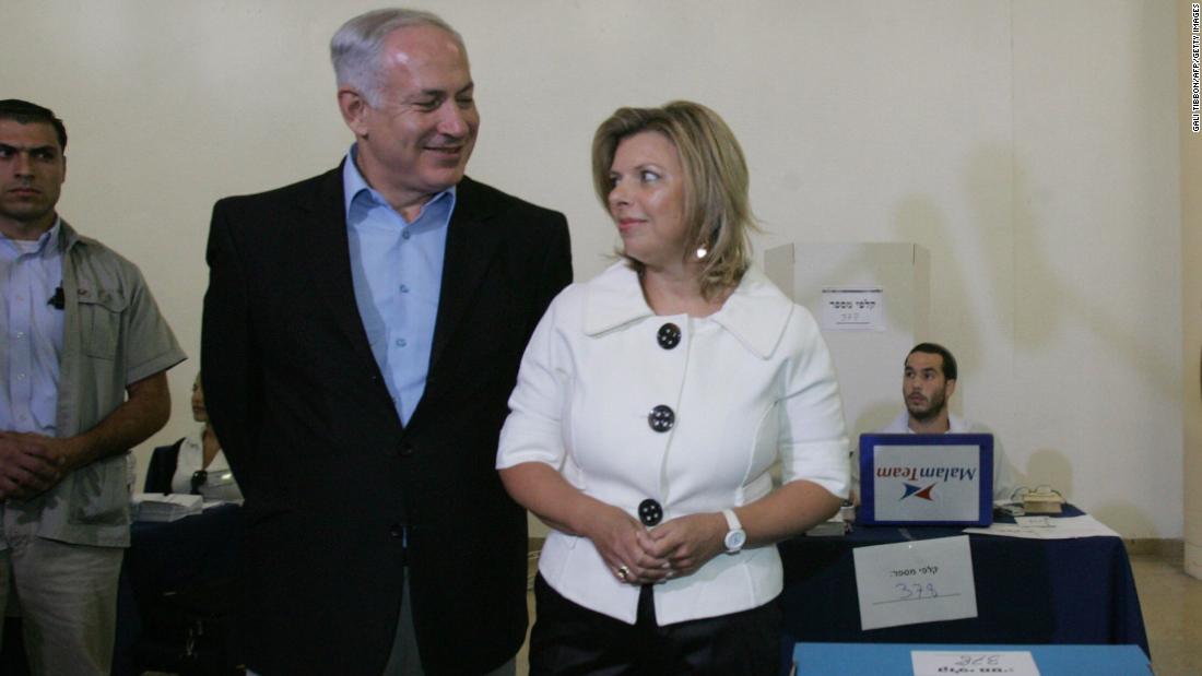 Netanyahu and his wife, Sara, are seen at a polling station in Jerusalem in August 2007. He was once again elected as head of the Likud party.