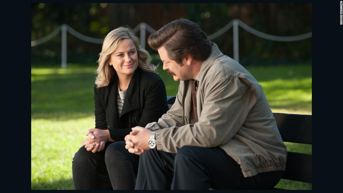 Fans called the series finale of &quot;Parks and Recreation&quot; -- filled with flash-forwards -- a home run.