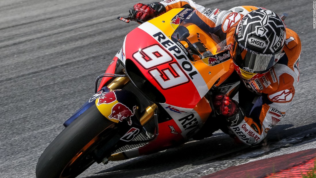 Reigning world champion Marc Marquez led the way at pre-season testing at Malaysia&#39;s Sepang International Circuit. The Spaniard clocked a time of one minute 59.115 seconds.   