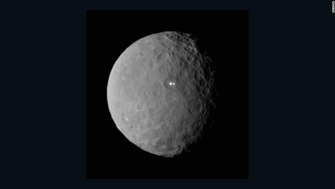 NASA&#39;s &lt;a href=&quot;http://www.nasa.gov/mission_pages/dawn/main/index.html&quot; target=&quot;_blank&quot;&gt;Dawn&lt;/a&gt; spacecraft began orbiting the dwarf planet Ceres in March. Scientists were surprised by the large white spots shining on Ceres, seen above. On its way to Ceres, Dawn spent time studying the proto-planet Vesta in 2001. Ceres and Vesta are the two most massive bodies in the main asteroid belt between Mars and Jupiter. The mission, launched in 2007, is giving scientists new knowledge of how the solar system formed and evolved.