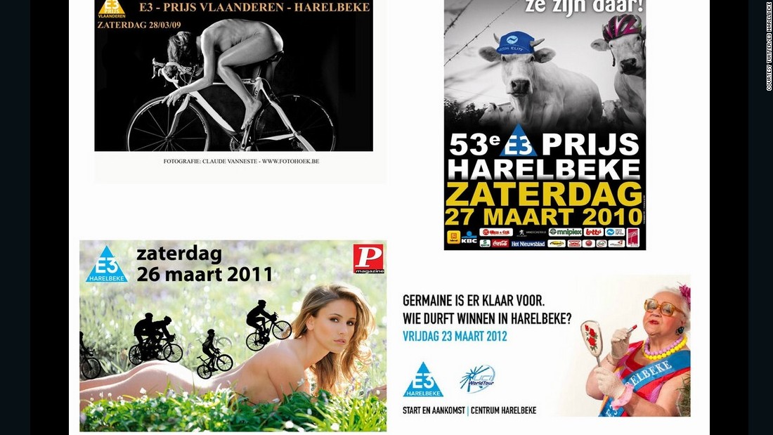 A round up of previous E3 Harelbeke posters, which appeared on the organization&#39;s Twitter feed