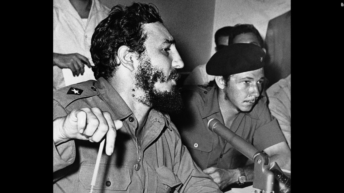 Castro, left, became Cuba&#39;s prime minister in February 1959. His brother Raul, right, was commander in chief of the armed forces.