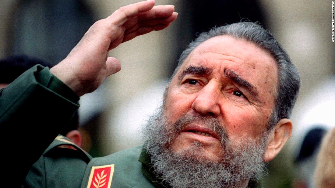 Castro visits Paris in March 1995.