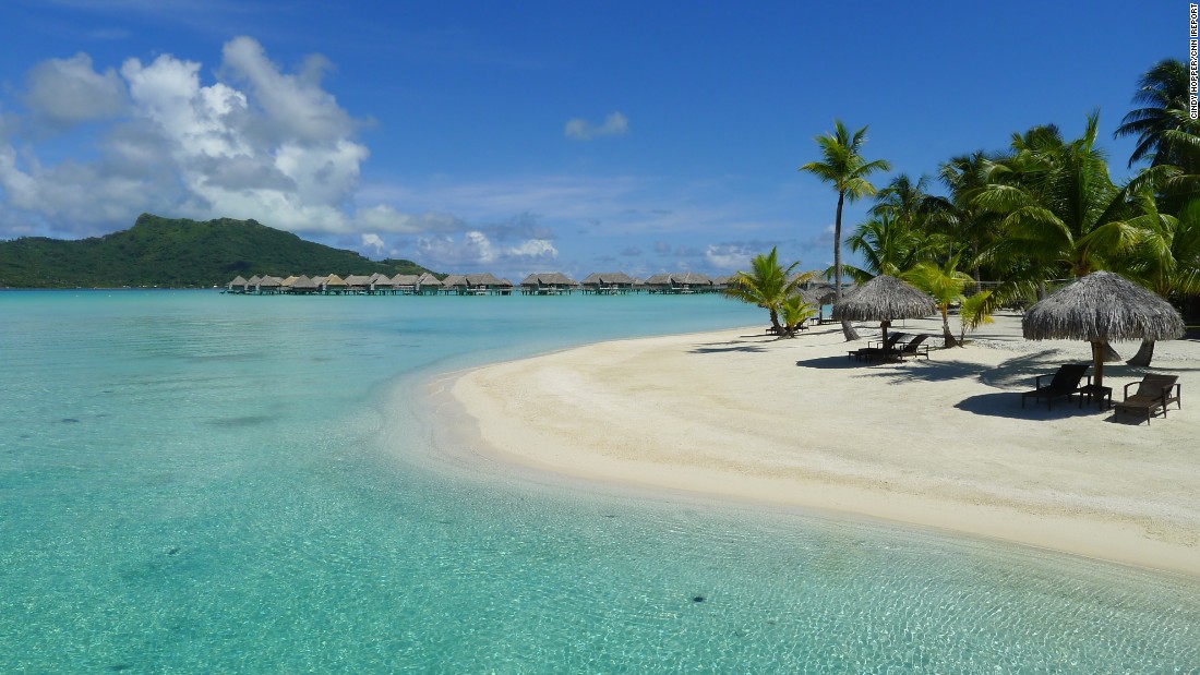 &lt;a href=&quot;http://ireport.cnn.com/docs/DOC-1082467&quot;&gt;iReporter Cindy Hopper&lt;/a&gt; and her husband spent their 34th wedding anniversary in French Polynesia in 2012. Their time on Bora Bora was particularly memorable. &quot;In those waters, there is no place for any negativity. A true peace,&quot; she said. Bora Bora is about 165 miles (265 kilometers) northwest of Tahiti in the central South Pacific Ocean.