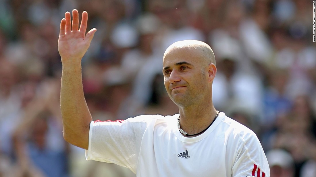 Eight years later he waved to the crowd after his last Wimbledon appearance -- losing to the up-and-coming Rafael Nadal.