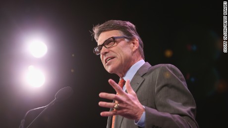 Former Texas Governor Rick Perry speaks to guests at the Iowa Freedom Summit on January 24, 2015 in Des Moines, Iowa. The summit is hosting a group of potential 2016 Republican presidential candidates to discuss core conservative principles ahead of the January 2016 Iowa Caucuses. 