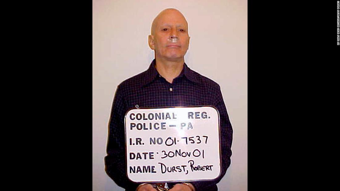 Durst&#39;s police booking photo in November 2001, after he jumped bail and was arrested in Pennsylvania. Durst was captured for shoplifting a sandwich even though he had hundreds of dollars in his pocket.