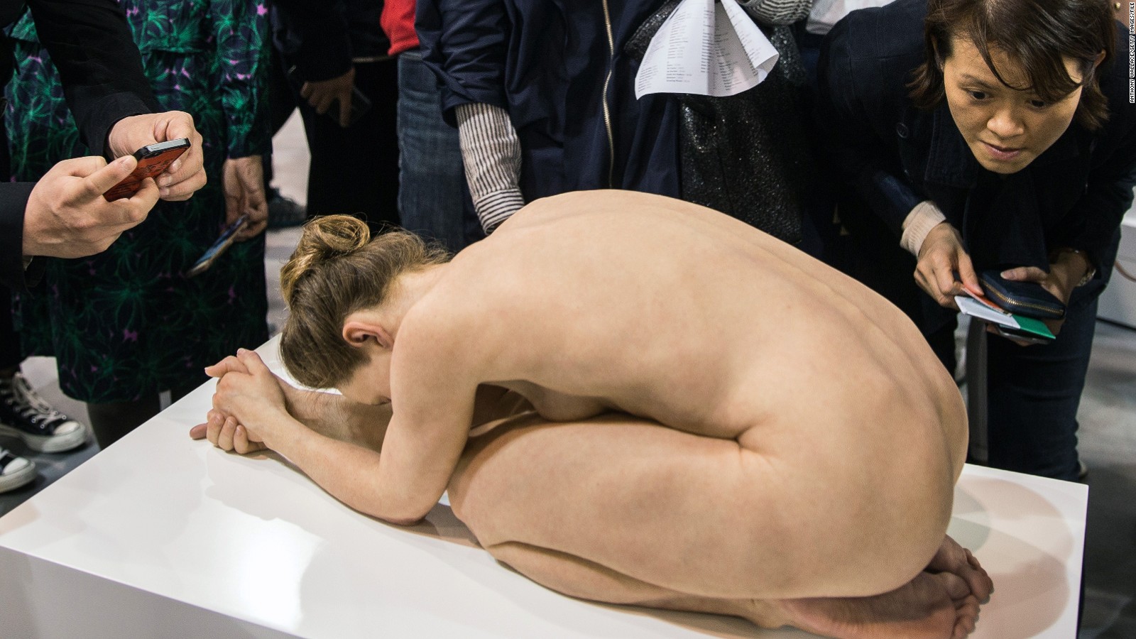 Matures nude beach pics Art Basel Hong Kong S Eerily Realistic Nude Sculpture Cnn Travel