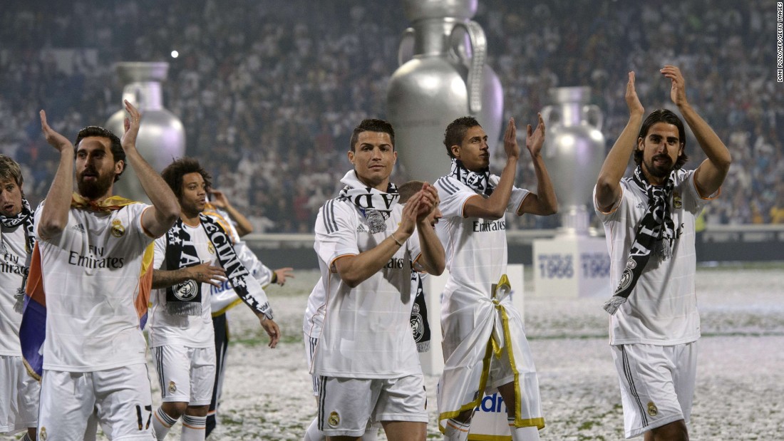 Ronaldo and his teammates celebrated a record tenth title in the competition. 