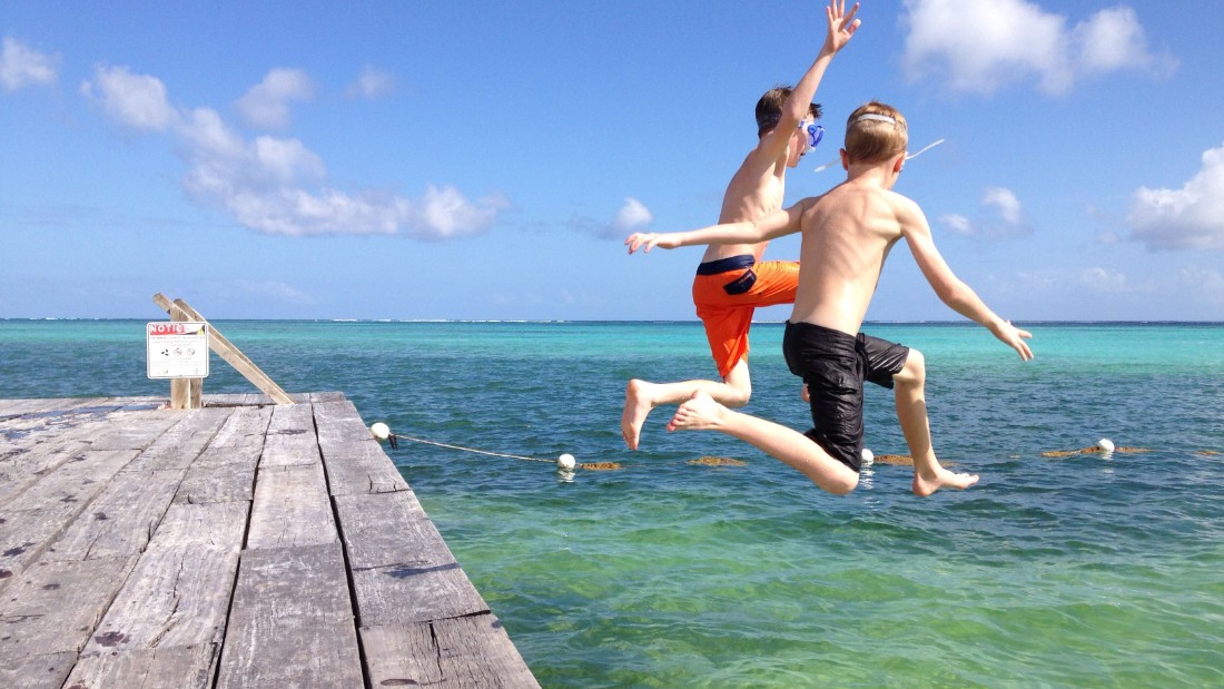 &lt;a href=&quot;http://ireport.cnn.com/docs/DOC-1221638&quot;&gt;Courtney Hershberger&lt;/a&gt; took this shot of her sons Ty and Luke jumping off the dock at Las Terrazas resort on Ambergris Caye. It was Christmas Day 2013. Ambergris Caye is Belize&#39;s largest island.&lt;br /&gt;