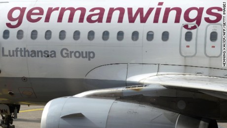 A plane of Lufthansa&#39;s low-cost subsidiary Germanwings is pictured on August 28, 2014 at Cologne&#39;s airport. Pilots of Lufthansa&#39;s low-cost subsidiary Germanwings are to strike on August 29 in pursuit of their demands for better early retirement provisions, their union announced on Thursday.    AFP PHOTO / DPA / HENNING KAISER /  GERMANY OUT        (Photo credit should read HENNING KAISER/AFP/Getty Images)