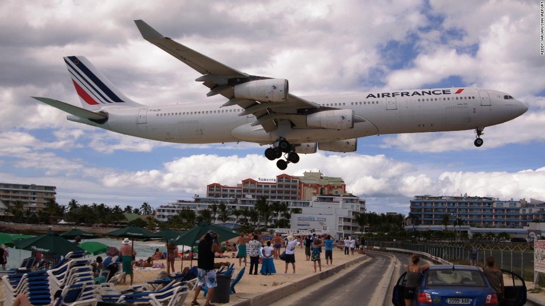 In addition to its more traditional Caribbean island scenery, Saint Martin offers close encounters at Maho Beach with aircraft landing at very nearby Princess Julianna Airport. &lt;a href=&quot;http://ireport.cnn.com/docs/DOC-1222688&quot;&gt;Reddy Sarsam&lt;/a&gt; took this shot in 2014.