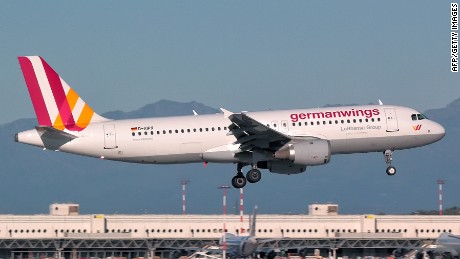 This photo taken on September 2, 2014 at Milan Malpensa airport shows the Germanwings Airbus A320, that crashed in France on March 24, 2015. The plane, which had taken off from Barcelona in Spain and was headed for Dusseldorf in Germany, crashed on March 24, 2015 in the French Alps near the southeastern town of Seyne with 150 people onboard. AFP PHOTO / GIORGIO PAROLINI == RESTRICTED TO EDITORIAL USE - MANDATORY CREDIT &quot;AFP PHOTO / GIORGIO PAROLINI&quot; - NO MARKETING NO ADVERTISING CAMPAIGNS - DISTRIBUTED AS A SERVICE TO CLIENTS ==GIORGIO PAROLINI/AFP/Getty Images