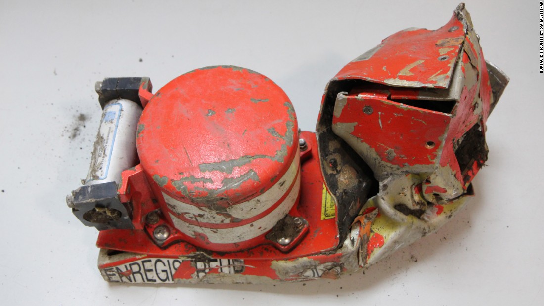 The cockpit voice recorder of the Germanwings jet appears in this photo provided by the French air accident investigation bureau on March 25. The device is designed to capture all sounds on a plane&#39;s flight deck.