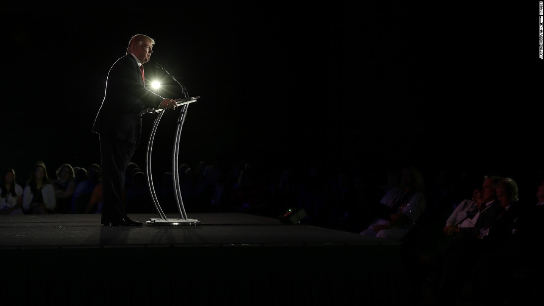 As chairman and president of the Trump Organization and the founder of Trump Entertainment Resorts, Trump speaks during day two of the Republican Leadership Conference on May 30, 2014, in New Orleans.