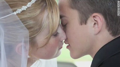 Katie and Dalton Prager on their wedding day.