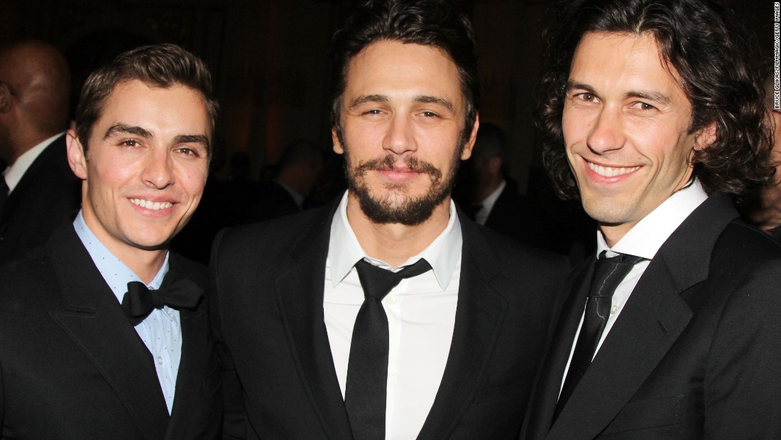 Dave, left, James and Tom Franco attend the after-party for the Broadway opening night of &quot;Of Mice and Men&quot; in New York on April 16. James Franco played George in the adaptation of the John Steinbeck novel.